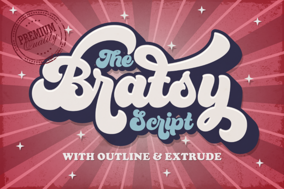 Bratsy: A Layered Retro Script for Modern Design
