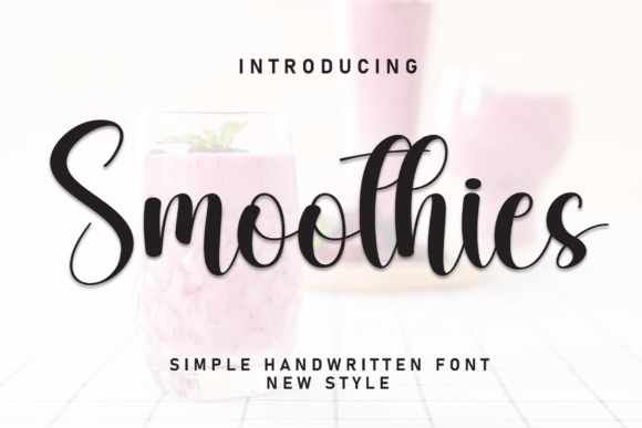 The Elegance of Script: Smoothies in Modern Design