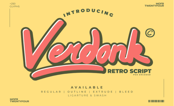 Verdonk: A Bold Retro Script for Modern Branding
